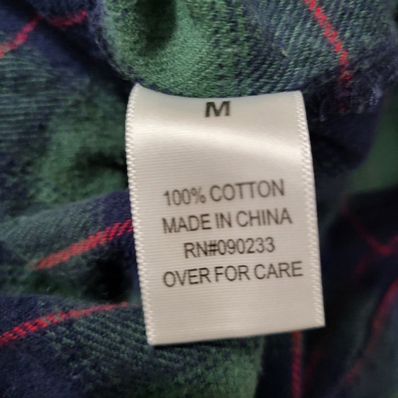 Playboy x Pacsun Men Button Up Shirt Medium Green Plaid Flannel Logo Embroidered - Picture 3 of 9